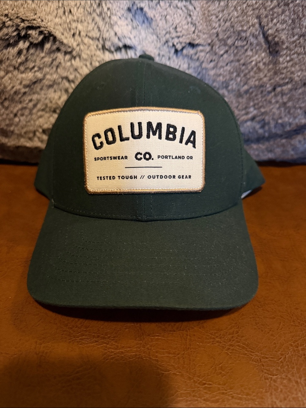 Columbia Forest Green Patch Hat